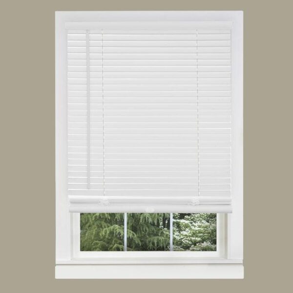 17 x 36 White Cordless Mini Blinds - Case of 6: Sleek and functional window treatments designed for easy installation and optimal light control.