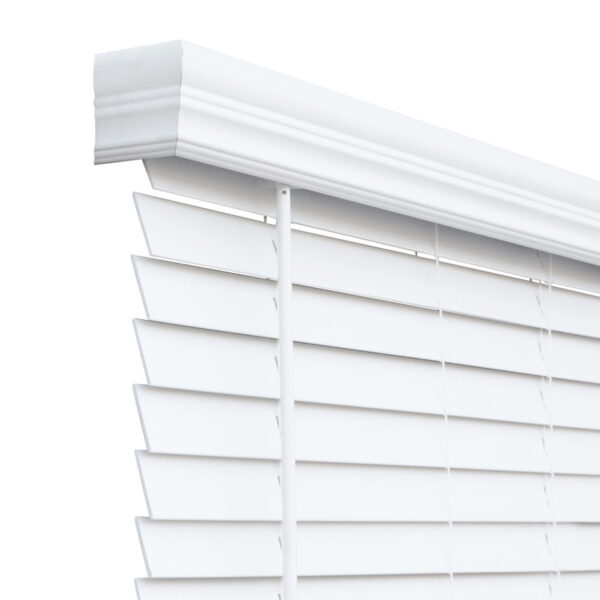 Faux wood blinds-white
